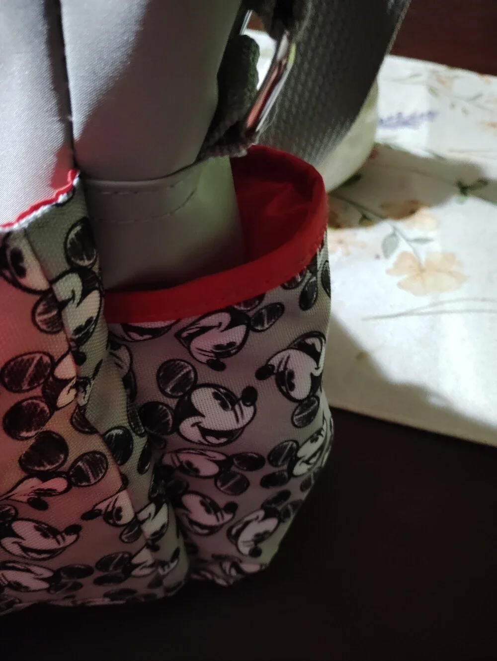 Disney Baby Mickey Mouse Diaper Bag Tote & Insulated Bottle Holder